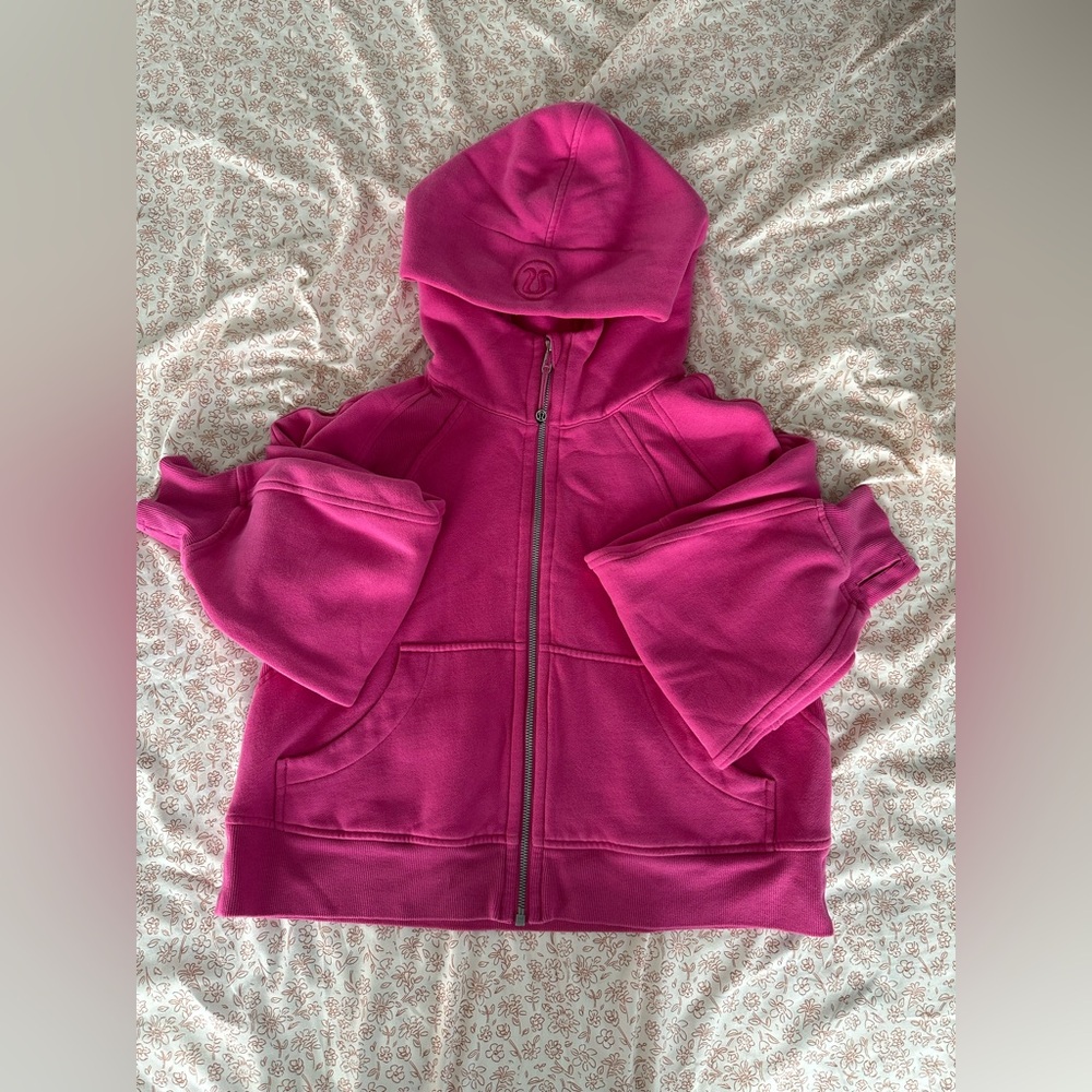 Pink Lululemon Scuba Oversized Full-Zip Hoodie - Size XS/S